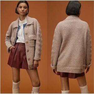 Anthropologie DH New York Utility Sweater Shirt Jacket small